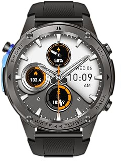 Kardena® Care GPS – Outdoor-Gesundheitsuhr mit Notruffunktion, Dual-GPS & Vitalüberwachung, AMOLED-Display, IP69K, 170+ Sportmodi, Bluetooth-Telefonie & 24h Gesundheitsmessung für Damen & Herren