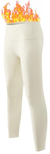 gagli Long Johns for Women - Thermal Leggings for Women, Fleece Lined Base Layer Pants for Cold Weather Underwear Bottoms Warm Comfortable, White,M