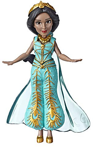 Disney Prinzessin Jasmin Kleine Puppe im Blaugrün, inspiriert von Disneys Aladdin Live-Action-Film, Spielzeug für Kinder ab 3 Jahren und höher, 8,9 cm