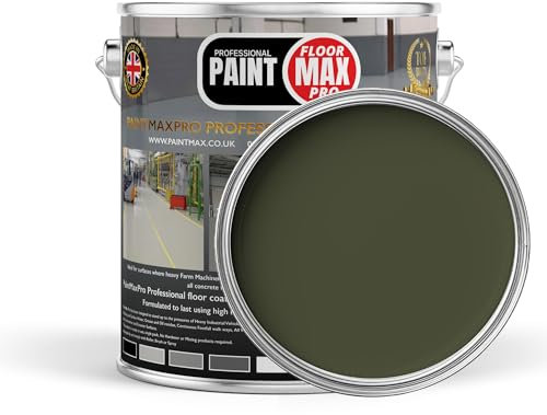 PaintMax Industrial PU150 Polyurethane Concrete Floor Paint Coating (Olive Green, 10 Litre)