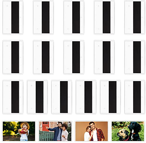 Kurtzy 20er Pack Blanko Acryl Bilderrahmen Kühlschrank Magnete - Für Fotos 9,8 x 5,9 cm - Klare Acryl-Magnet Kühlschrank Bilder Rahmen für Kleine Fotos - Geschenke für Familie & Freunde