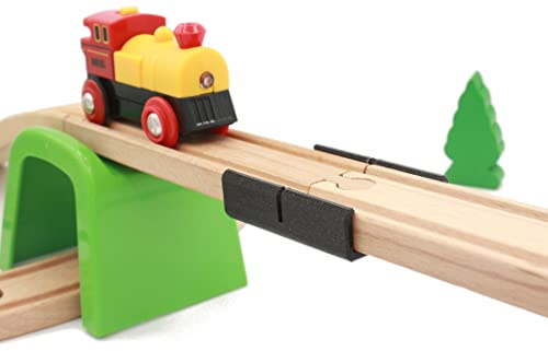 Locorico - 4 accesorios de puente para tren de madera (4 accesorios)