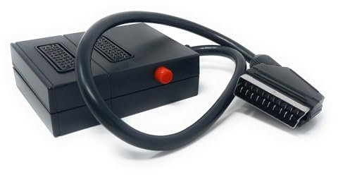 DRUT 2 WAY Switchable SCART Adapter 1 Input 2 Output Selector Switch TV, DVD Splitter Box