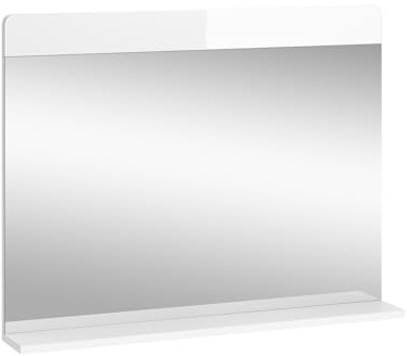 Vicco Specchio bagno Izan, Bianco, 80.1 x 62 cm con ripiano, a parete, combinabile con altri mobili da bagno Izan