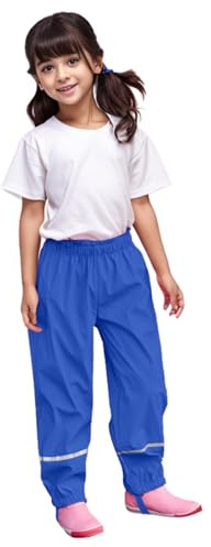 Generisch Tuta antipioggia per bambini, poncho antipioggia da trekking, pantaloni impermeabili riflettenti, per ragazzi e ragazze, abbigliamento da pioggia leggero, giacca impermeabile per bambini,
