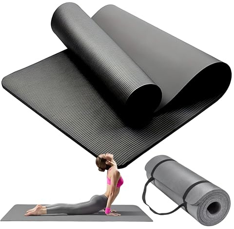 AQASKIN - 1pz Tappetino da ginnastica, yoga, fitness, antiscivolo, per allenamento, sport, turn, pilates - 183x61x0,8cm - Tappetini Allenamento in EVA con Tracolla - tappetino da yoga per allenamento
