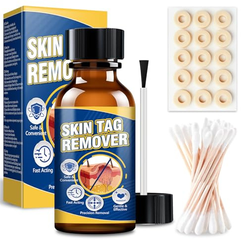 Eveellyn Wart Remover, Fast Acting Verruca Treatment, 20ml Skin Tag Removal Kit for Hands, Feet, Fingers, Face, Pain-Free Removal for Common Warts, Plantar Warts, Corn and Calluses