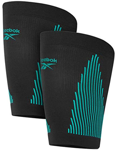 Reebok Manchon de Compression Cuisse Tricoté, Mixte Adulte, Noir, M (Cuisse 35 - 45 cm)