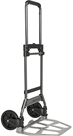 Leeyoung Folding Hand Truck and Dolly, 264 Lb Capacity Heavy-Duty Luggage Trolley Cart with Telescoping Handle and PP+EVA Wheels