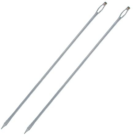 Westmark 2 Dressiernadeln mit großem Nadelöhr, Gerade, Länge je: 18 cm, Rostfreier Edelstahl, Silber, 126822E3