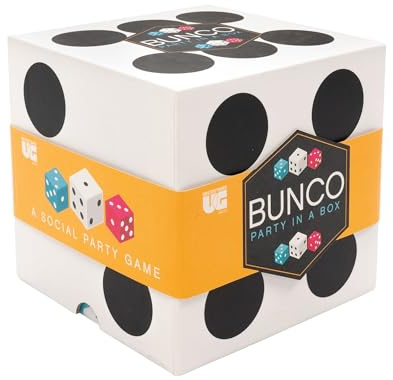 University Games | Bunco Party in a Box Game, for Ladies Night with The Girls, Complete with Fuzzy Die! for 2 to 12 Players Ages 8 and Up, White
