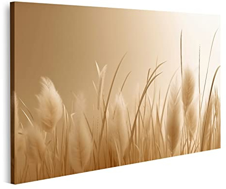 islandburner Prime Bild auf Leinwand Pampasgras Minimalist Pampasgras Minimalist Leinwandbilder Poster Wandbild Bilder