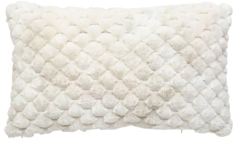 Atmosphera - Coussin Fourrure Adriel Beige 38x58cm