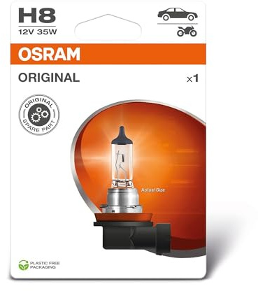 OSRAM ORIGINAL LINE 12V, H8, halogenstrålkastare, Single Blister (1 lampa)