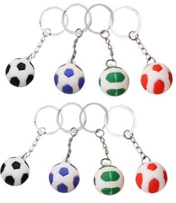 Milisten Schlüsselanhänger-set mit Fußball- Fußball-schlüsselring Exquisite Designs Langlebiges Dekoratives Aufhängen für Die Schultasche
