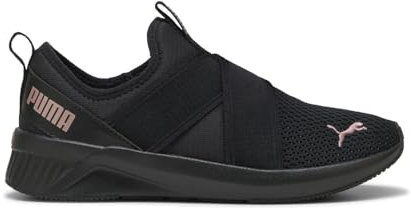 PUMA Damen Softride Harli Slip on Trainingsschuhe Sneaker, Schwarz-Schwarz-Roségold Ah25, 38 EU