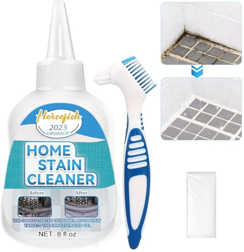 Mould Stain Remover Gel mit Pinsel, 220ml Mould & Mildew Reiniger, Waschmaschinenreiniger für Waschmaschinen, Mould Gel für Kühlschrankstreifen, Fliesenfugen, Badezimmer- & Küchenwaschbeckenreinigung