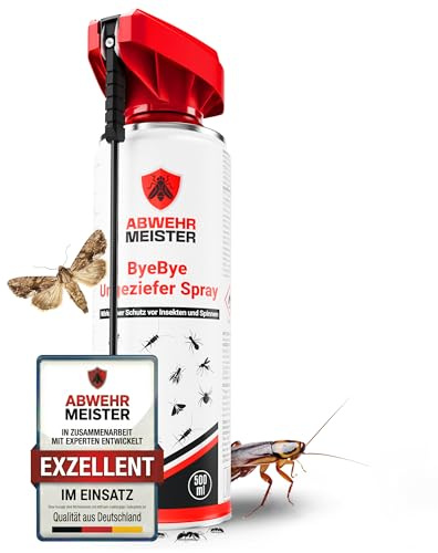 ABWEHR MEISTER ORIGINAL ByeBye Ungeziefer-Spray [500 ml], Insektenspray mit Sofortwirkung und insektizidfreier AM-Formel zur Abwehr einer Vielzahl von Ungeziefer (PT19)