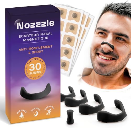 Écarteur Nasal Magnétique Anti-Ronflement Bande Nasale Aimant Nez 30 jours
