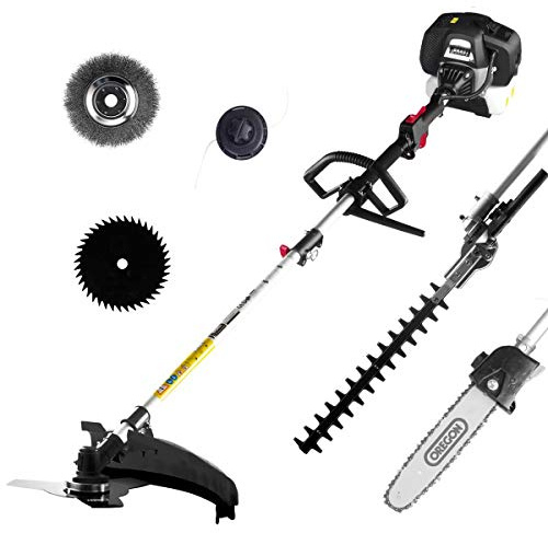 BRAST Multitool Motorsense Freischneider Benzin | 2,2 kW (3,0 PS) | 6in1 Funktion | TÜV geprüft | Elektro-Start | Heckenschere Hochentaster Rasentrimmer Astsäge