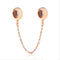 Safety Chain Charm 925 Sterling Silver Clip Charm Stopper Charm Spacer for Pandora Charm Bracelet (Rose Gold-Plated)