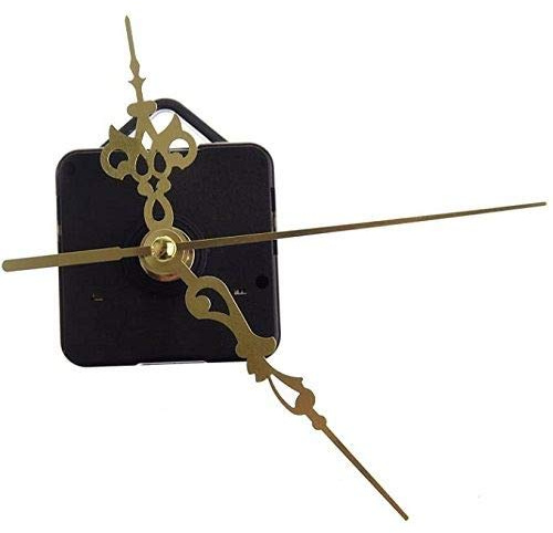 CABLEPELADO Mecanismo Movimiento Reloj Cuarzo silencioso, Kit de reparación de Reloj, Reloj creación 3D, manijas Reloj, Movimiento del Reloj, Aguja Minutos 100 mm, Aguja Horas 70 mm, Dorado