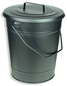 HERSIG - Accesorios Chimenea | Cubo Metalico Cenizas con Tapa