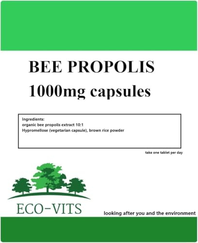 Organic BEE Propolis 1000mg 120 Capsules Immune System, ANTIOXIDANT, ANTIBIOTIC