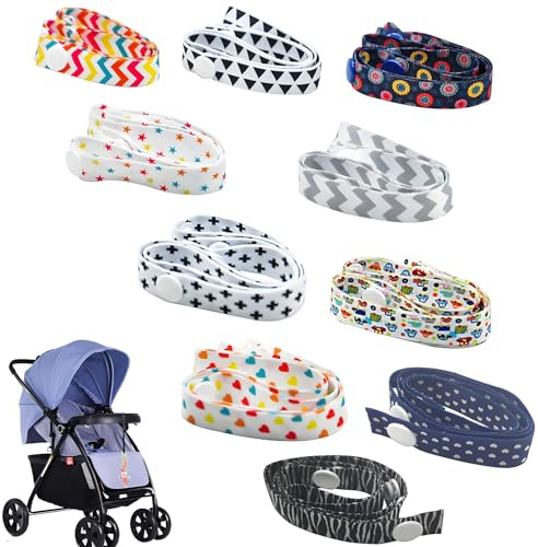 SwirlColor Regolabile per Passeggino Anti Clip per Cintura Modello Cartone Animato 10 Pezzi
