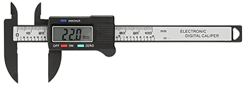Digitaler Messschieber, 100mm Messbereich, LCD-Display, Kunststoff-Ausführung, 0,1mm Auflösung, für DIY und Schmuckmessungen, 20x5x2cm