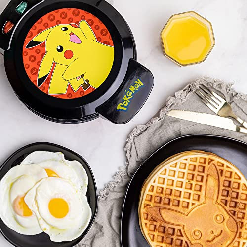 Uncanny Brands Pokémon Pikachu Waffle Maker – Make Pikachu Waffles at Home – Fun Kitchen Appliance – Non-Stick, Compact and Easy to Clean