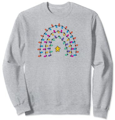 Guirlande lumineuse de Noël à gribouiller arc-en-ciel Sweatshirt
