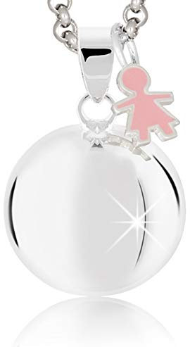 MAMIJUX® Collar con colgante de llamada de ángeles para mamá e hija, idea de regalo para el embarazo, collar para mujer con recordatorio de ángeles, cadena de acero, Única, Cobre, No aplicable.