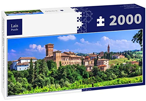 Lais Jigsaw Puzzle Romantic wine route with medieval castles in Italy. Region Emilia Romagna, village Levizzano, panorama 2000 pieces