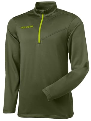 Polaris Men's Tech Quarter-Zip Pullover, Poly-Tech Fleece, Moisture-Wicking, Four-Way-Stretch, Insulating Base of Mid Layer, Poly, Cypress - 2864523,Cypress,M
