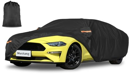 Car Cover Waterproof All Weather Custom Fit for Ford Mustang 1994-2025, 420D Oxford Full Outdoor Automtive Heavy Duty Covers Windproof Snowproof Dustproof UV Hail Protection Accessories