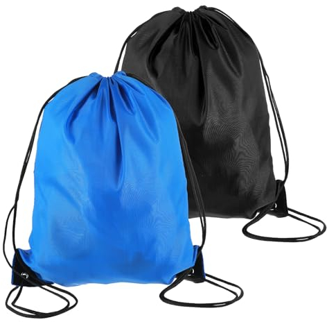 Sibba 2 Stück Kordelzug Turnbeutel Sportbeutel Gym Bag Beuteltasche Aufbewahrungsbeutel Einkaufsbeutel Unisex Daypack 42 × 32cm Rucksack Gymsack für Damen Herren Fitnessstudio Reisen Outdoor Schwimmen