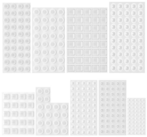 Comzantor Paracolpi, Gommini Silicone, Gommini Paracolpi, Paracolpi per Porte in Silicone Trasparente, Ammortizzatori per Cassetti, Ammortizzatore di Colpi per Porte, Mobili, Cassetti(9 Dimensioni)