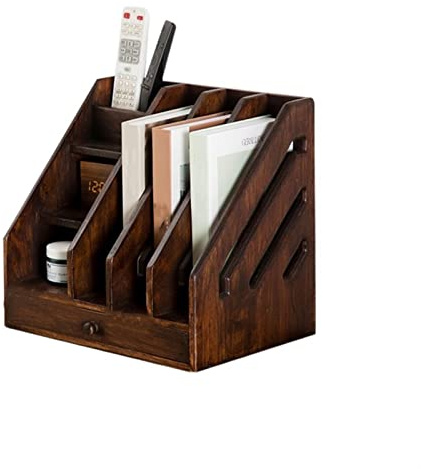 GLJTUO Revistero Estante De Almacenamiento De Madera Estante De Almacenamiento Simple Organizador De Escritorio Estante De Archivos Estante De Almacenamiento De Escritorio Estan,