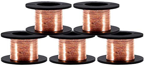 Filo smaltato in rame 0,1 mm in 20/10/5 rotoli da 15 m per collegamento saldatura riparazione bobina magnetica 1