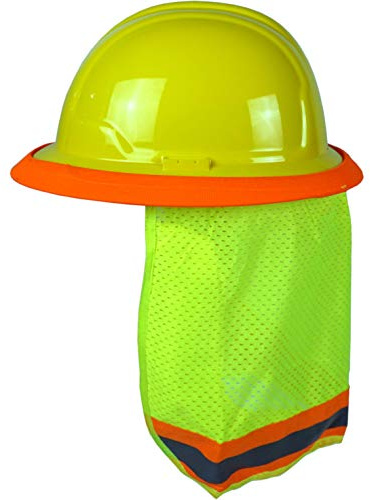Best Ever PRO-MADE X1 Hard Hat Sun Shade. Premium Neck Shield with Secure-Fit Fasteners & Built in Sweat Towel. Fits Full & Standard Brim Safety Helmets. for Construction Use. Hard Hat Not Included