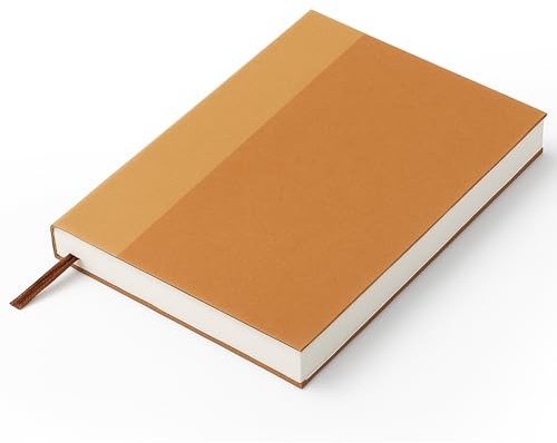 Moonster® - Quaderno a righe per diari in pelle, fogli formato A5, 70 g/m², 21 x 14,5 cm, con 320 pagine di ricarica e utile segnalibro