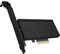 ICY BOX NVMe M.2 SSD vers PCIe 4.0 X4 avec dissipateur thermique en aluminium, Carte adaptateur pour Key-M avec USB C, IB-PCI208-HS