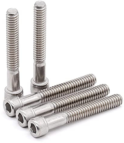 1/4-20 x 2-1/2 (20 pcs) Socket Head Cap Screws, Allen Hex Drive, 18/8 Stainless Steel 304, Partial Thread, Bright Finish, Coarse Thread