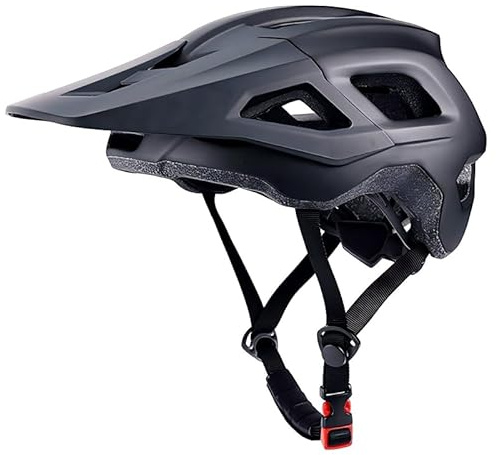 BATFOX Casco da bici, Casco da ciclismo leggero per MTB e bici da strada, casco traspirante con visiera, per adulti e ragazzi, per BMX, skateboard, pattinaggio a rotelle, Dirt Bike, taglia regolabile