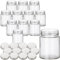 gouveo 12er Set Einmachgläser 280 ml Klassik mit Schraubdeckel - Leere Vorratsgläser zum Einkochen und Aufbewahren - Kleine Gläser für Marmelade, Honig, Selbstgemachtes (EGC280S)