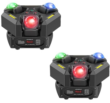 2PCS Cabeza Móvil LED 150W RGBW Focos Moviles Luz del Escenario LED Moving Head Estroboscopios para DJ Discoteca Boda Fiesta Club Iluminación Eventos