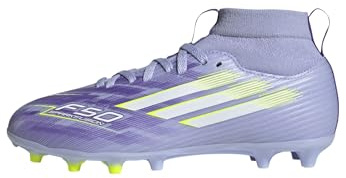 adidas Mixte Enfant F50 SPARKFUSION League W Mid Firm Artificial Ground Football Boots Kids Chaussures, Violet Tone/Lucid Lemon/Purple Rush, 30 EU
