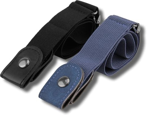 2pcs Cinturón Elástico Sin Hebilla Para Mujer, Cinturones Para Mujer Cinturón Elástico Sin Hebilla Para Hombres, Cinturon Elastico Hombre, Cinturones Hombre Elasticos, Ajustables, Cómodos Y Versátiles