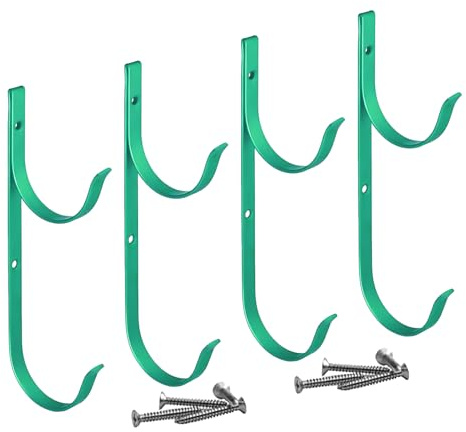 Rrlihjgu Ganchos para Valla de Piscina - Soporte Para Accesorios De Piscina De Uso Intensivo,Solución Multifuncional Para Organizar Postes Telescópicos, Mangueras, Cepillos Y Rastrillos En El Bordillo